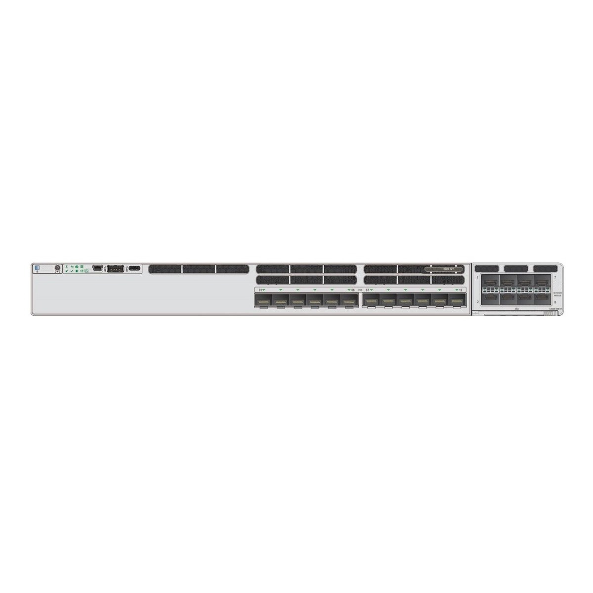 C9300 Series 12x25G Fiber Port SFP28 Network Switch with Modular Uplinks C9300X-12Y-E