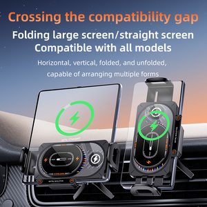 Nouveau <span class=keywords><strong>chargeur</strong></span> avec éclairage, commutation d'écran horizontal et vertical, pour téléphone à écran pliable, support de <span class=keywords><strong>chargeur</strong></span> de voiture sans fil - Product Image 3