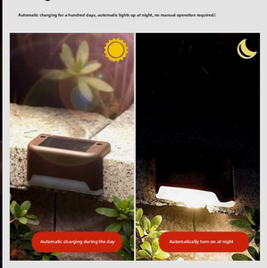 Capteur de mur solaire LED étanche haute luminosité, adapté aux extérieurs de maison, lumière blanche chaude, éclairage de <span class=keywords><strong>jardin</strong></span> certifié - Product Image 3