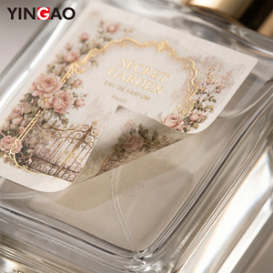 Autocollants personnalisés Yingao, impression UV dorée, étanches, étiquettes de parfum vintage, rouleau, <span class=keywords><strong>Secret</strong></span> Garden Rose, luxe, classique, durable - Product Image 4