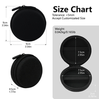 Étui de rangement pour écouteurs en EVA rigide, pochette portable antichoc avec poche en filet et sangle élastique, pour écouteurs et petits appareils électroniques