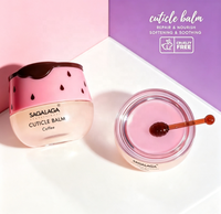 Baume à cuticules SAGALAGA 7g en pot de verre, logo personnalisé, emballage en gros, réparation des cuticules sèches, soin des ongles, OEM ODM Mini