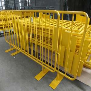 Barreras de seguridad y control de multitudes extraíbles galvanizadas con recubrimiento en polvo amarillo - Product Image 6