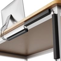 Gestion des câbles blancs sous le bureau, organisateur de fil de cordon de câble auto-adhésif facile à installer, kit de chemin de câbles pour la maison et le bureau
