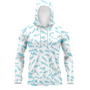 Sweat à capuche personnalisé pour homme à manches longues, léger, respirant, protection solaire UPF 50+, pour la pêche, la course à pied - Product Image 1