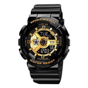 Montres de sport numériques et analogiques de qualité supérieure pour hommes, montres multifonctions à double fuseau horaire, chronographe, étanches, pour femmes - Product Image 5