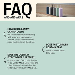 Vaso Térmico Carter de 20 oz, Acero Inoxidable, Doble Pared, Aislamiento al Vacío, Antiderrames, con Interior Cerámico - Product Image 3