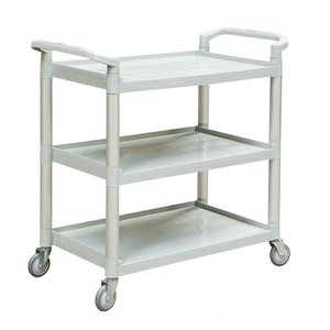 <strong>Big</strong> Hotel Trolley 3 Shelves Restaurant Plastic Trolley Three Layers Grey Plastic Service <strong>Cart</strong> - Product Image 1