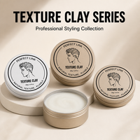 Argile coiffante personnalisée avec logo 100g – Pâte texturisante malléable, tenue moyenne à forte, brillance naturelle pour un volume décontracté
