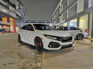 Grille de pare-chocs avant en fibre de carbone de style FK8 JS pour Honda Civic Type R FK8 2017-2020, pièces de rechange pour pare-chocs avant - Product Image 5