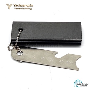 Aluminum <b>Fire</b> Starter With Keychain Survival <b>Tool</b> Outdoor Emergency Ignition Device - Product Image 2