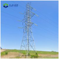 Torre a traliccio autoportante in acciaio zincato a caldo Q345B da 40m per trasmissione di energia elettrica nelle Filippine