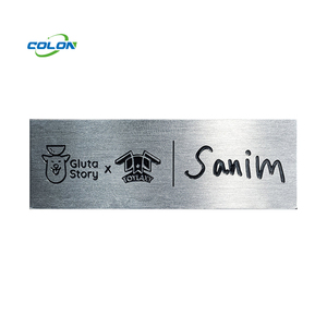 Laser Etched Sign Stainless Steel Plaque Aluminum Engrave Nameplate with Backing Adhesive - Product Image 2
