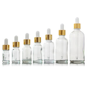 ZGBROTHERS Botella de Vidrio Transparente con Gotero para Suero y Aceite Capilar de 5ml, 10ml, 15ml, 30ml, 50ml, 100ml, con Serigrafía - Product Image 1