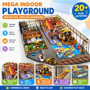 Château de jeu intérieur sur mesure pour rénovation de salle de jeux commerciale ou sous-sol - Product Image 1