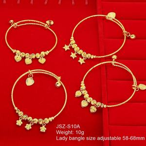 JXX Wholesale 24K Gold-Plated Brass Adjustable <b>Bangle</b> Fashion Jewelry for Adults and Children Gold <b>Bangle</b> for <b>Men</b> and Women - Product Image 1