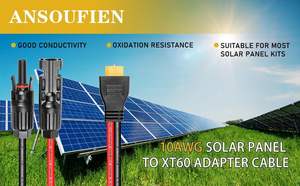 JYX настраиваемый <span class=keywords><strong>XT60</strong></span> Разъем солнечной панели 1FT 10AWG <span class=keywords><strong>XT60</strong></span> штекер с гнездовой зарядкой RV складной портативный жгут провода питания медь - Product Image 6