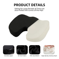 Confort médecin recommandé Coccyx mousse à mémoire de forme oreiller lombaire et coussin de siège coccyx soulagement de la douleur pour bureau voiture avion chaises