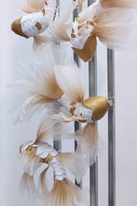 Nouvel Arrivage S514 : Décor de Fond Géant <span class=keywords><strong>en</strong></span> Gaze Fait Main, Poisson Koi Géant Artificiel <span class=keywords><strong>en</strong></span> <span class=keywords><strong>Organza</strong></span>, Poisson Koi Artificiel Grand Format - Product Image 3