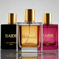 Bouteilles de parfum en verre transparentes carrées en stock d'usine OEM ODM, 30 ml, 50 ml, 100 ml, flacons de parfum vides avec emballage pour hommes