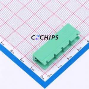 MX2EDGV-7.62-05P-GN01-Cu-A Plug-in Terminal Block Through hole,P=7.62mm Connector Board-to-Board / Socket Open 1x5P 7.62mm Green - Product Image 1