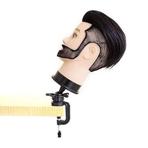 Tête de mannequin d'entraînement en cheveux humains 100 % naturels pour la <span class=keywords><strong>coupe</strong></span>, le tressage et le décoloration, avec barbe – Vente en gros - Product Image 4