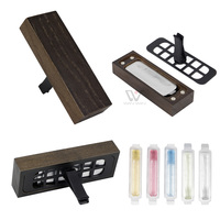 Diffuseur de parfum pour voiture en bois de lavande portable sur mesure, fabriqué en bois, air frais perméable, aromathérapie intérieure