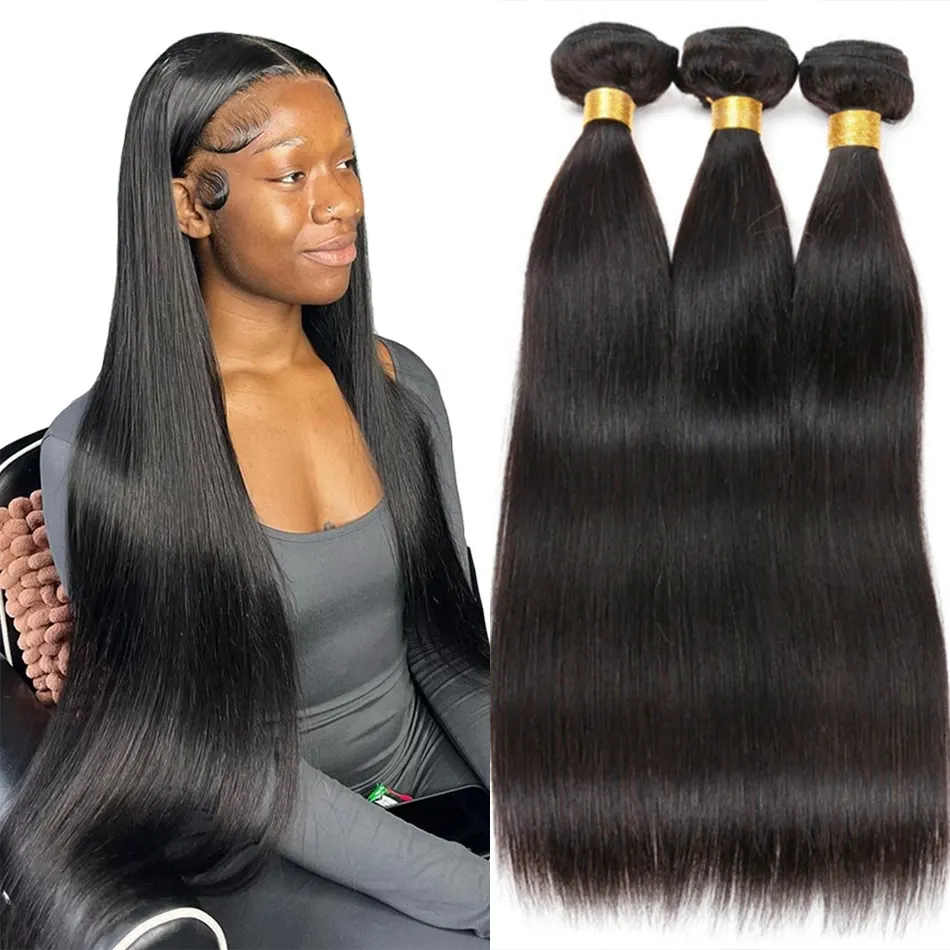Raw Mink Brazilian Human Hair Extensions Hair Products Cheap Wholesale Straight Cuticle Aligned Virgin Human Hair Bundles Vendor