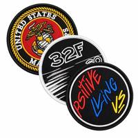 Patch brodé en chenille personnalisé « Positive Living », thermocollant, écologique, avec fleur et message motivant, pour chapeau, sac à dos, veste, DIY