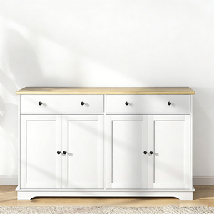 <span class=keywords><strong>Buffet</strong></span> moderne avec rangements, étagères réglables, 4 tiroirs et 4 portes pour salon et cuisine - Product Image 4