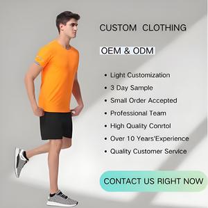 ผู้ผลิตเสื้อผ้าบุรุษแบบกำหนดเอง เสื้อผ้ายูนิเซ็กซ์ โลโก้เรียบง่าย ผ้าผสมโพลีเอสเตอร์และผ้าฝ้าย เสื้อสตรีทแวร์สำหรับผู้ชาย - Product Image 4