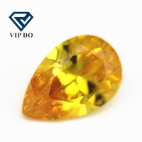 Qualité 5A 2x3mm-10x14mm, coupe poire, jaune doré, zircone cubique, pierres précieuses synthétiques en vrac, coupe à facettes, pierres CZ en forme de poire