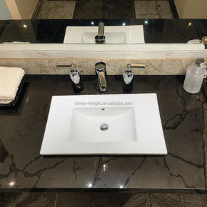 아파트 욕실 대리석 카운터탑 세면대, 호텔 욕실 사각 세면대, 유럽식 정원 안뜰 세라믹 세면대 - Product Image 2