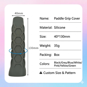 Raquettes de pickleball personnalisées avec logo, poignée en silicone approuvée, motif nid d'abeille, accessoire universel tendance et protecteur - Product Image 3