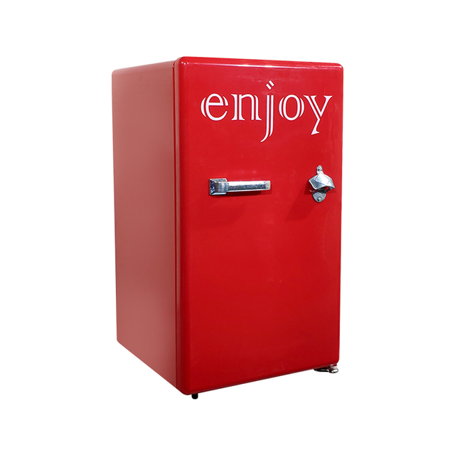 Meisda SC80H 80L Compact Portable Electricity Home Use Cooler Red Color Adjustable Shelves Customized Brand Design Retro Display