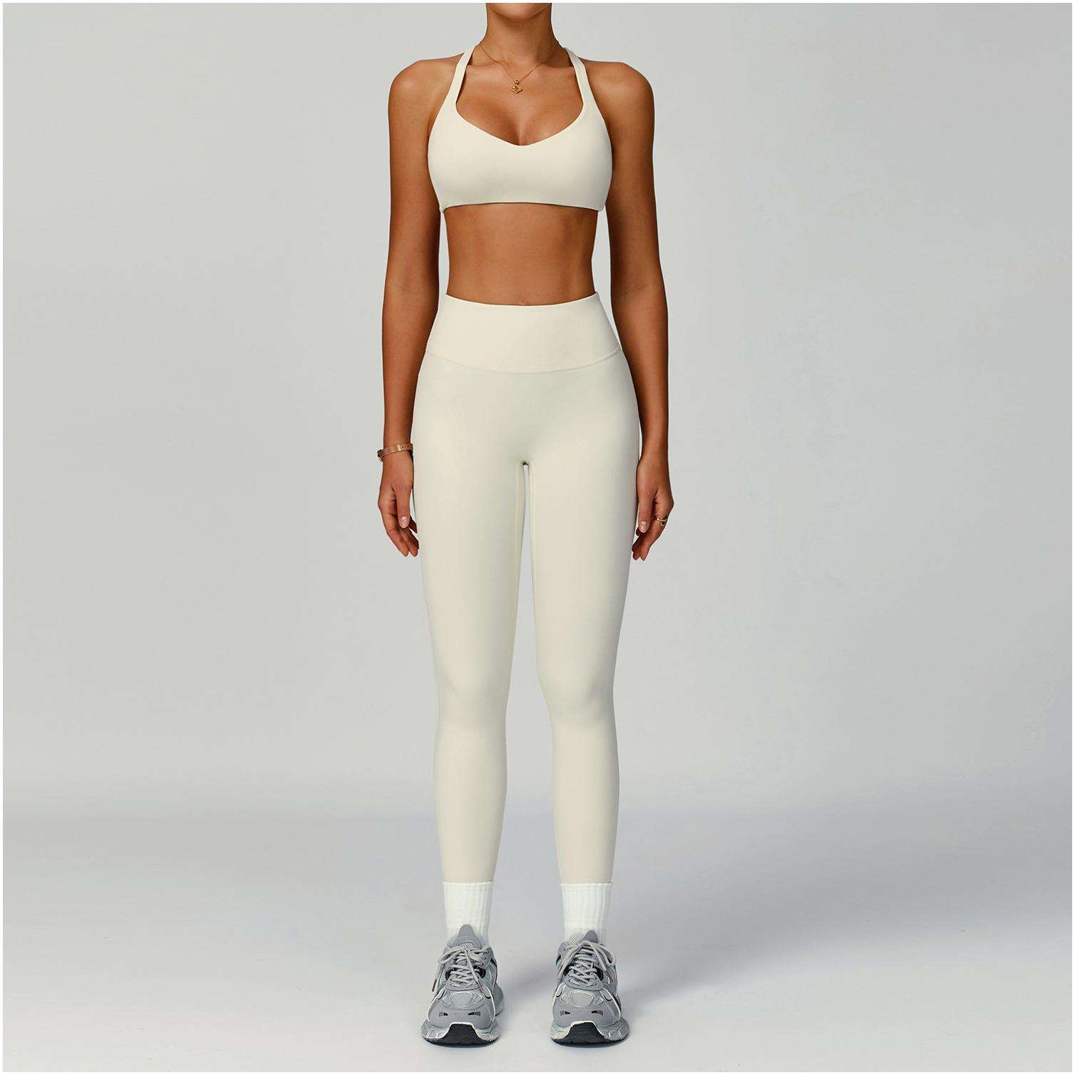 2- Bra + Leggings-cremoso albaricoque