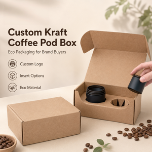 กล่องใส่กาแฟแบบพกพา FX Custom KraftCoffee Pod Box กล่องกระดาษรักษ์โลกสำหรับการกันกระแทกและจัดเก็บแก้วกาแฟและสิ่งของชิ้นเล็กอื่นๆ - Product Image 2