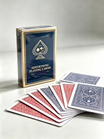 Boîte de jeu de cartes de poker publicitaire promotionnelle en papier kraft de haute qualité personnalisée