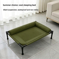 Lit surélevé pour chien en tissu Oxford durable et imperméable, avec cadre renforcé, faible MOQ, mobilier pour animaux de compagnie pour grands chiens, utilisation en salon