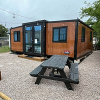 Maison préfabriquée modulaire de luxe, 2 chambres, mobile, portable, extensible, type conteneur