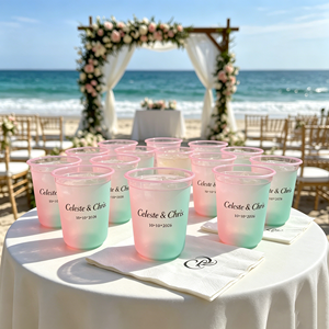 Gobelets en plastique personnalisables sans BPA, changeant de couleur, 16oz 500ml, avec logo sur mesure, pour stades, fêtes et mariages (vente en gros) - Product Image 1