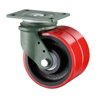Roulette AGV rouge extra résistante de qualité militaire, roulette AGV à haute charge, double roue pour robots industriels