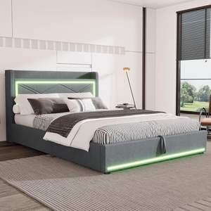 Letto moderno <span class=keywords><strong>180x200</strong></span> con luce letto king Bed - Product Image 4