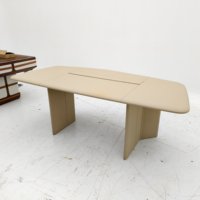 Escritorio de Oficina de Cuero de Microfibra de Lujo Moderno, Ergonómico, Ecológico y Personalizado de Alta Gama, Preensamblado, para Oficina Comercial