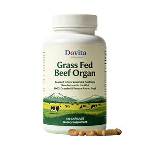 Fournisseur OEM ODM en gros de capsules d'organes de bœuf nourri à l'herbe pour le soutien de la santé rénale, capsules de gélatine OEM non-OGM, 180 unités - Product Image 3