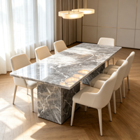 Marbre gris romantique de qualité supérieure, idéal pour les halls d'hôtels de style moderne et les murs d'îlots de cuisine intérieurs