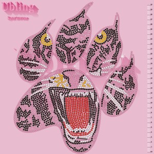Nhà Máy Giá Bling Biểu Tượng Tùy Chỉnh Rhinestone Chuyển Thiết Kế Tigerhead Rhinestone Decals Truyền Nhiệt Cho T Áo Sơ Mi - Product Image 4