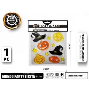 GEL di HALLOWEEN finestra aderente-20 × 20CM zucca #98027 decorazioni per feste Festive spirito festivo - Product Image 1