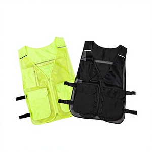 Gilet de sécurité réfléchissant rafraîchissant haute visibilité avec poches à glace, vêtements de travail haute visibilité pour la circulation, la construction et les travaux extérieurs, en polyester, conforme à la norme ANSI Classe 2 - Product Image 3