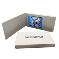 Carte d'affichage vidéo numérique HD LCD personnalisée Brochure Promotion commerciale livre vidéo publicitaire 2.4 2.8 4.3 5 7 10 pouces papier écran